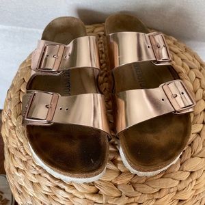 Birkenstock gold sandals